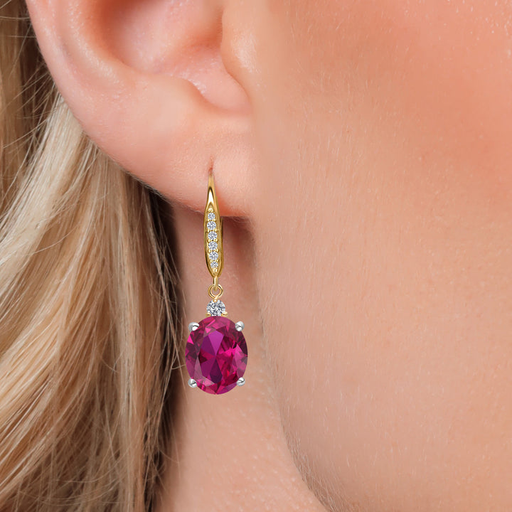 Earrings in 925 Sterling Silver and 10K Yellow Gold