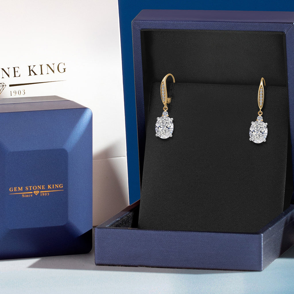 Earrings in 925 Sterling Silver and 10K Yellow Gold