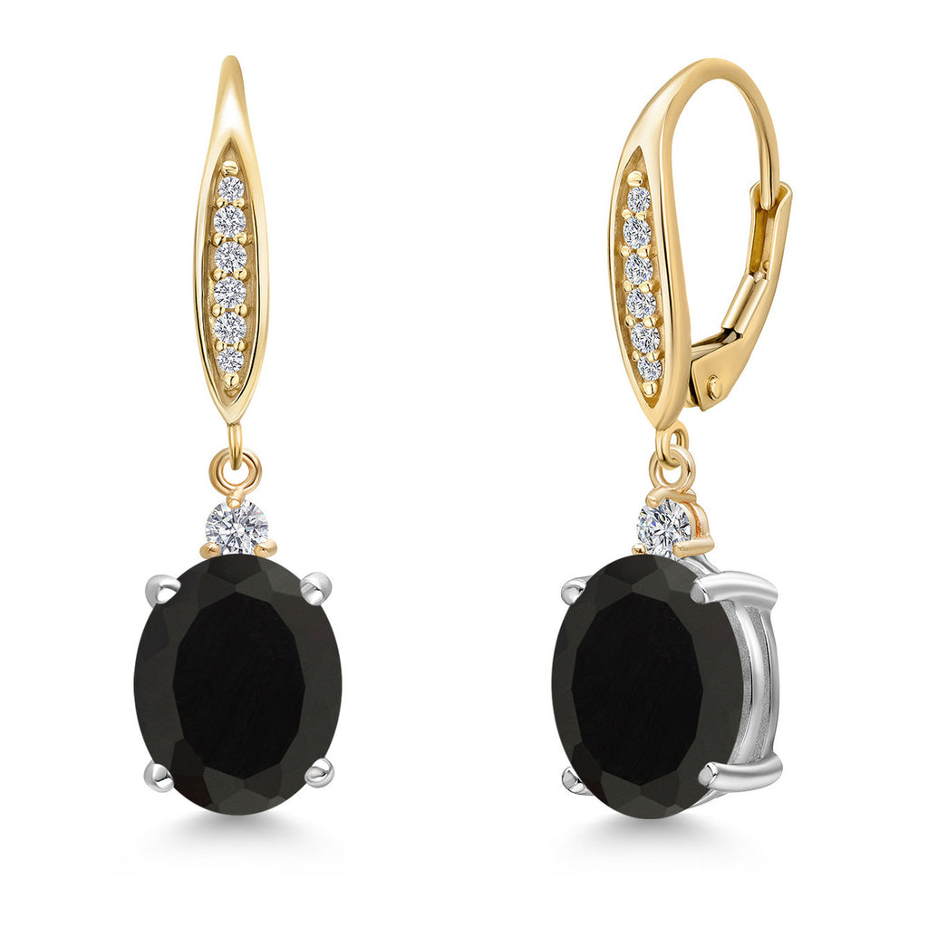 Earrings in 925 Sterling Silver and 10K Yellow Gold
