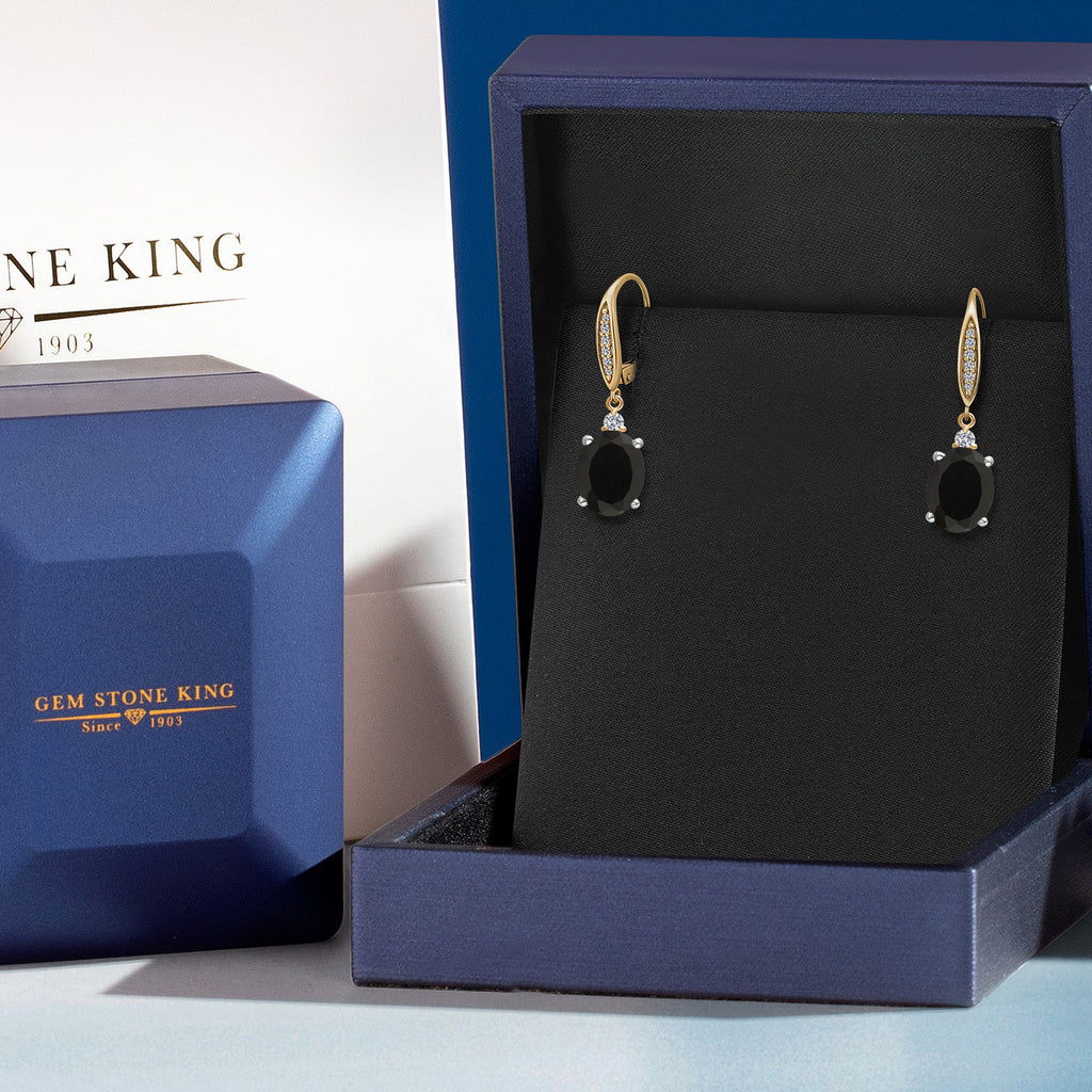 Earrings in 925 Sterling Silver and 10K Yellow Gold