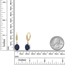 Earrings in 925 Sterling Silver and 10K Yellow Gold