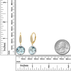 Earrings in 925 Sterling Silver and 10K Yellow Gold