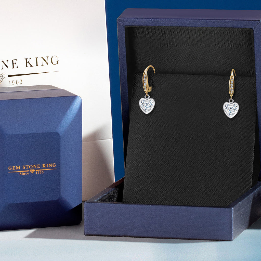 Earrings in 925 Sterling Silver and 10K Yellow Gold