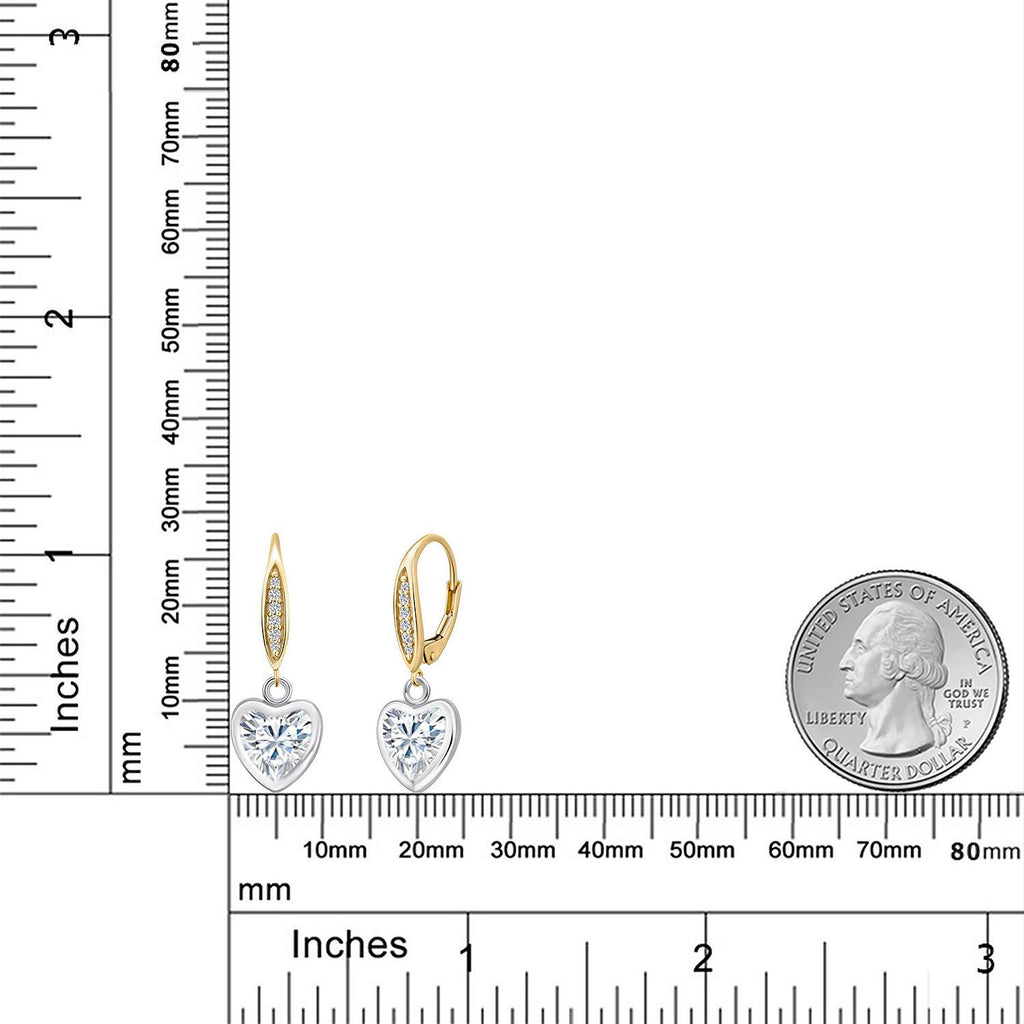 Earrings in 925 Sterling Silver and 10K Yellow Gold
