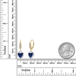 Earrings in 925 Sterling Silver and 10K Yellow Gold