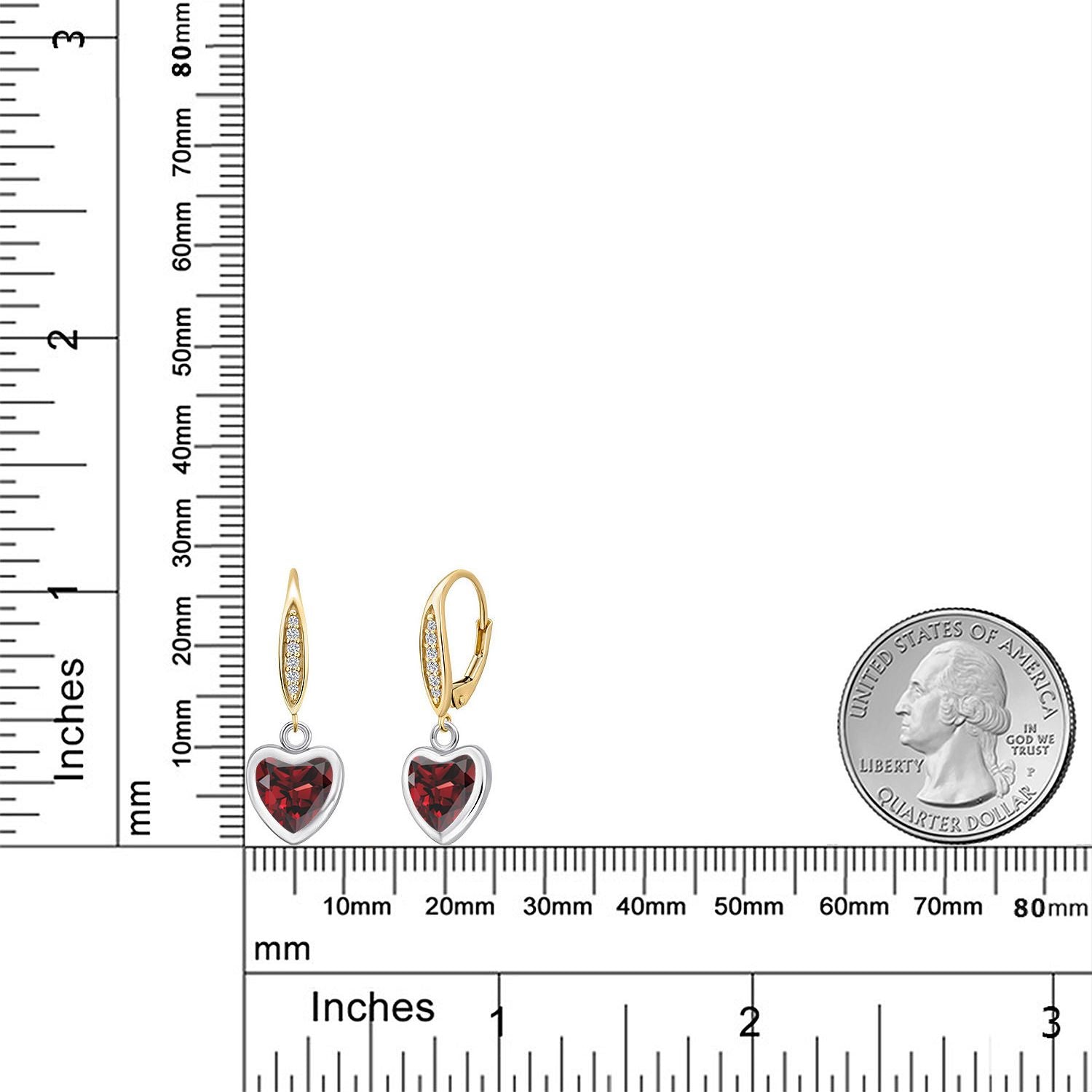 Earrings in 925 Sterling Silver and 10K Yellow Gold