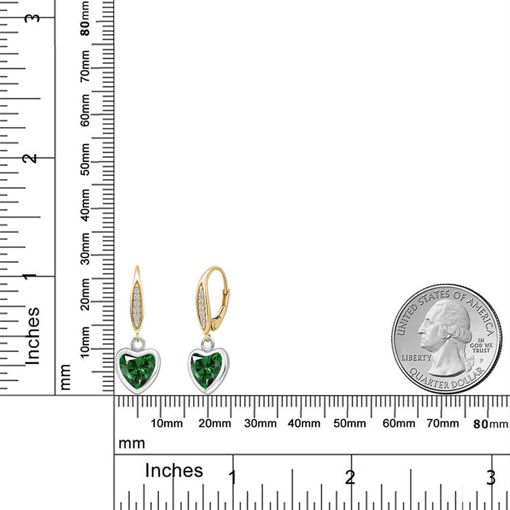 Earrings in 925 Sterling Silver and 10K Yellow Gold