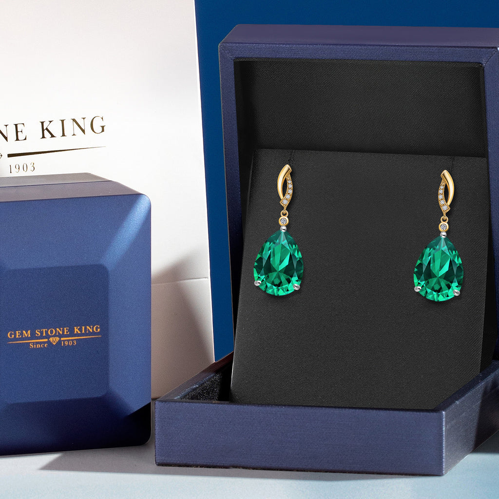 Earrings in 925 Sterling Silver and 10K Yellow Gold