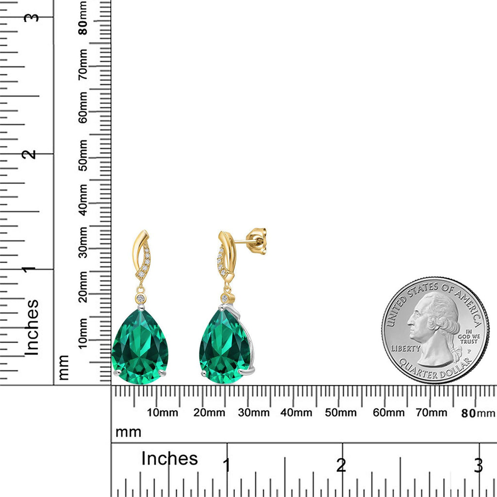 Earrings in 925 Sterling Silver and 10K Yellow Gold