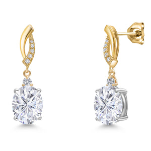 Earrings in 925 Sterling Silver and 10K Yellow Gold