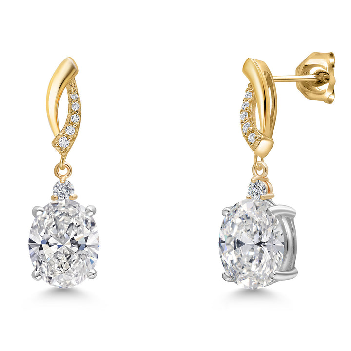 Earrings in 925 Sterling Silver and 10K Yellow Gold