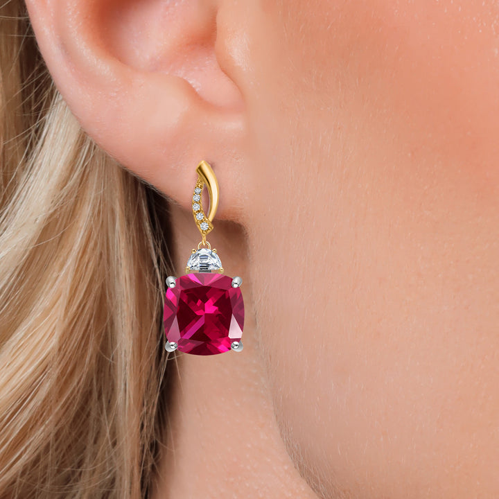 Earrings in 925 Sterling Silver and 10K Yellow Gold