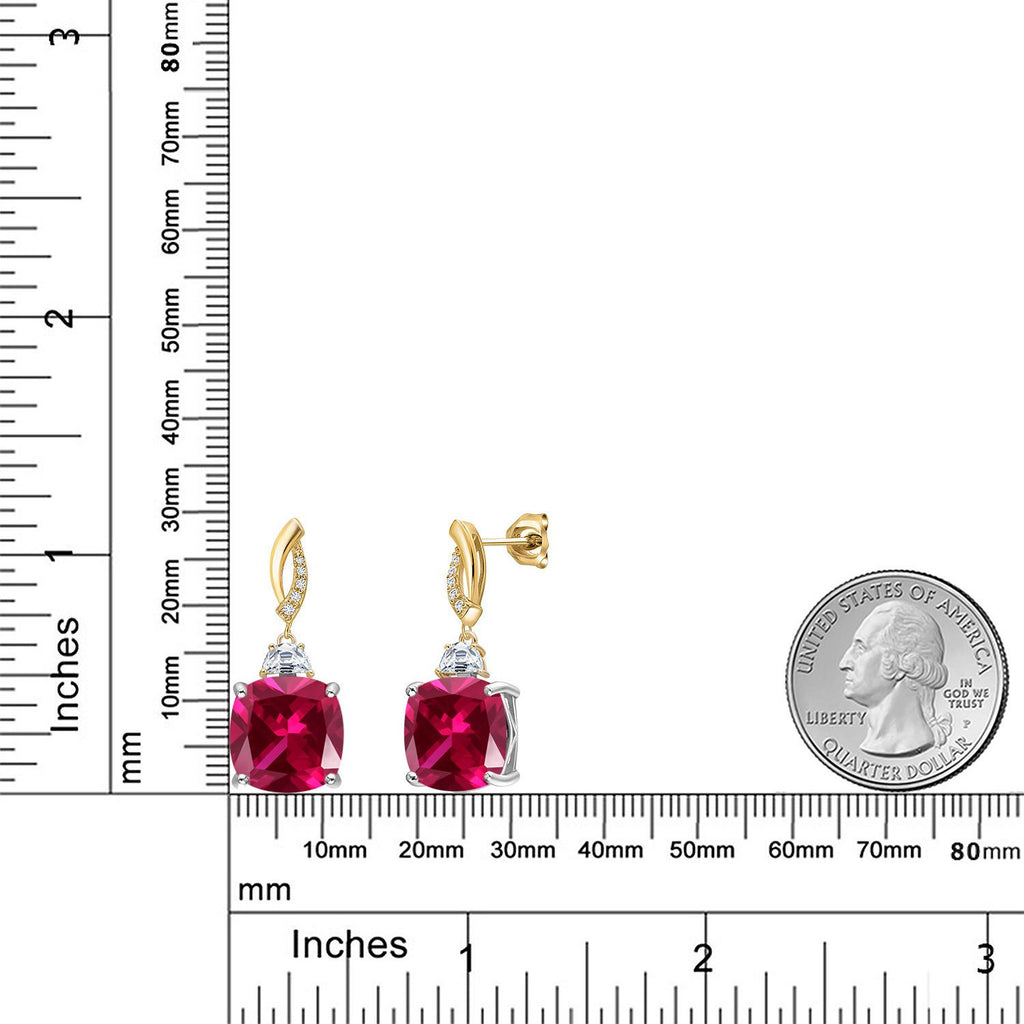 Earrings in 925 Sterling Silver and 10K Yellow Gold