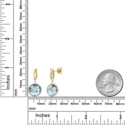 Earrings in 925 Sterling Silver and 10K Yellow Gold