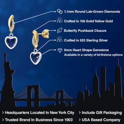 Earrings in 925 Sterling Silver and 10K Yellow Gold