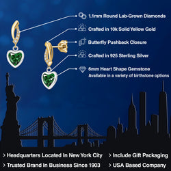 Earrings in 925 Sterling Silver and 10K Yellow Gold