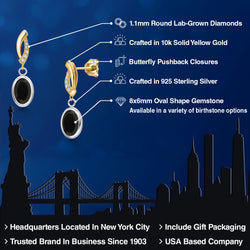 Earrings in 925 Sterling Silver and 10K Yellow Gold