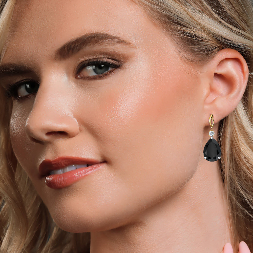 Earrings in 925 Sterling Silver and 10K Yellow Gold