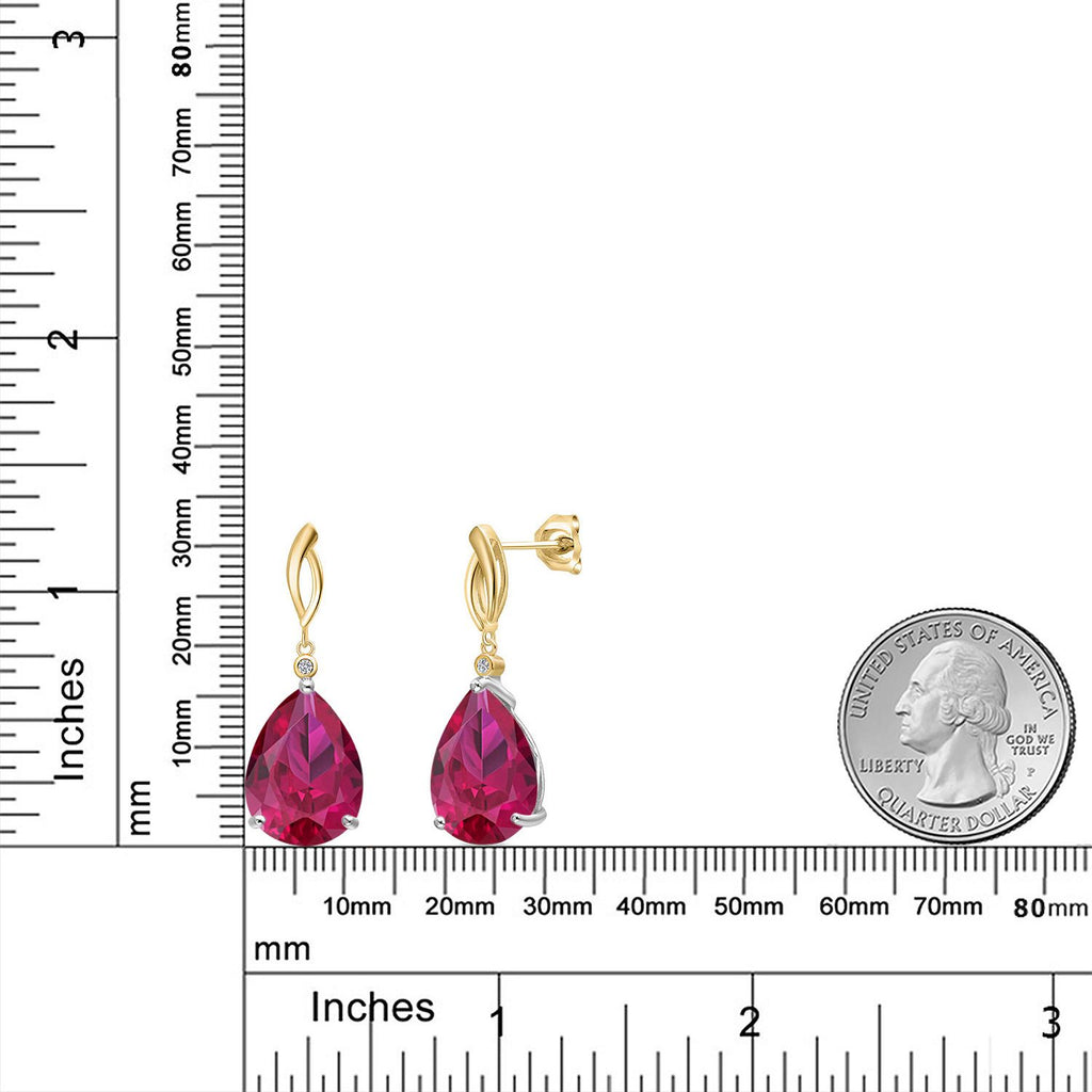 Earrings in 925 Sterling Silver and 10K Yellow Gold