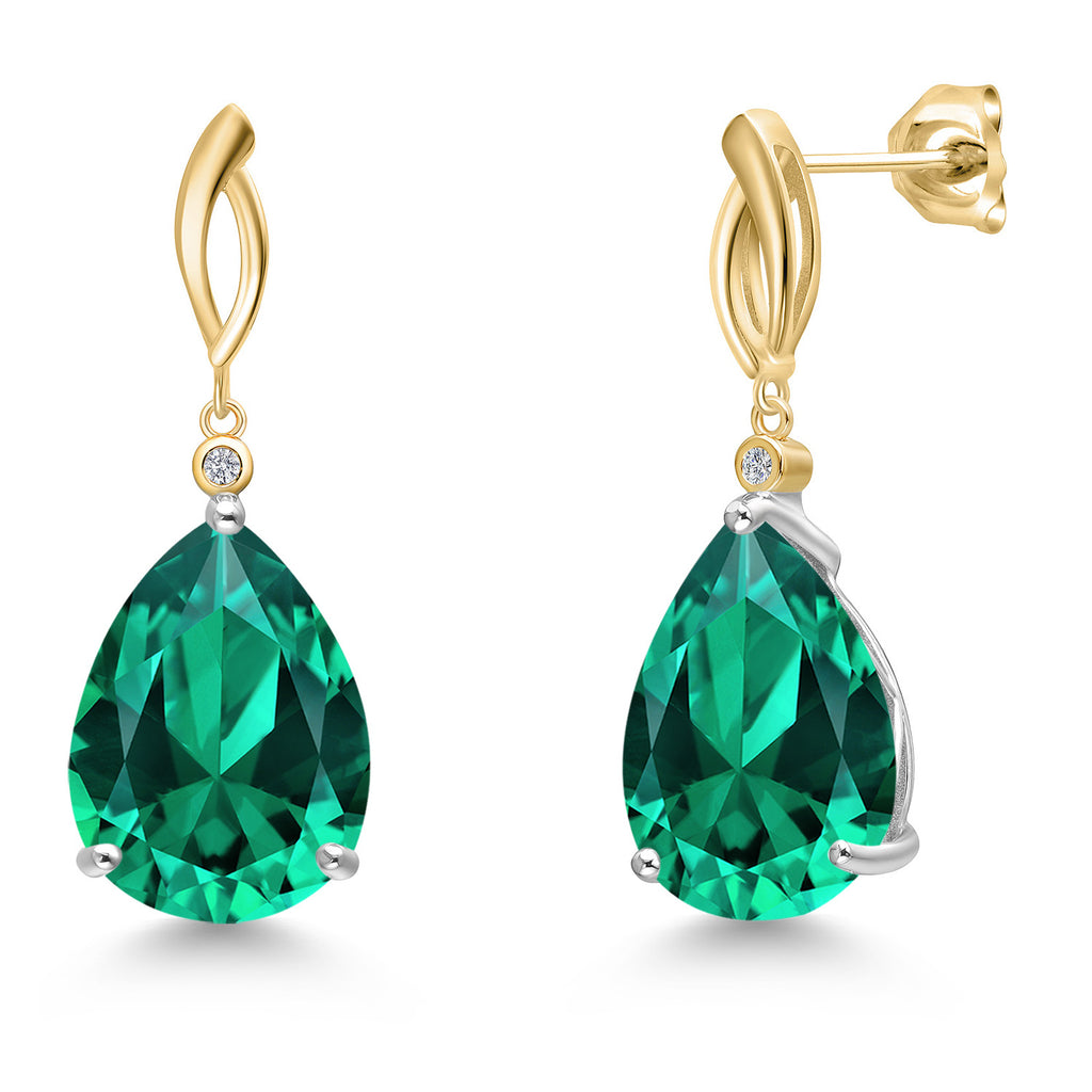 Earrings in 925 Sterling Silver and 10K Yellow Gold