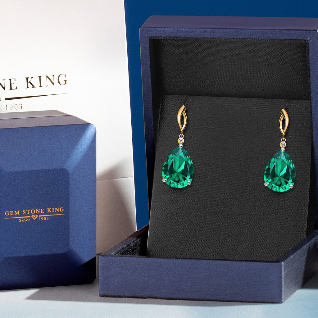 Earrings in 925 Sterling Silver and 10K Yellow Gold