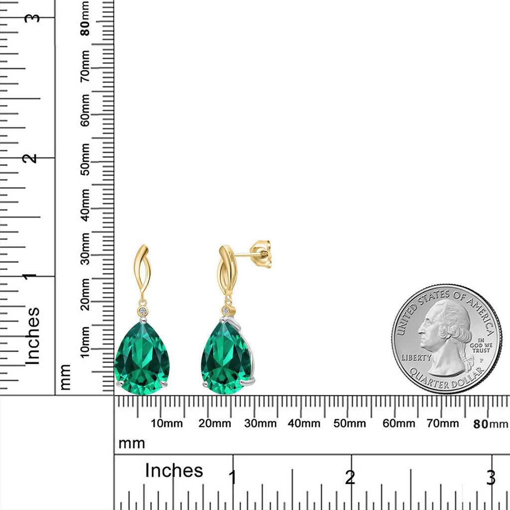 Earrings in 925 Sterling Silver and 10K Yellow Gold