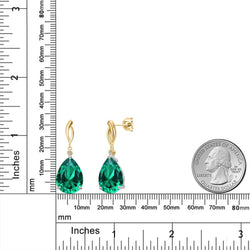 Earrings in 925 Sterling Silver and 10K Yellow Gold