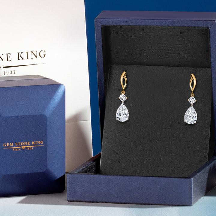 Earrings in 925 Sterling Silver and 10K Yellow Gold