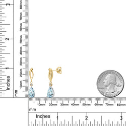 Earrings in 925 Sterling Silver and 10K Yellow Gold