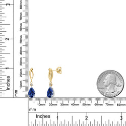 Earrings in 925 Sterling Silver and 10K Yellow Gold