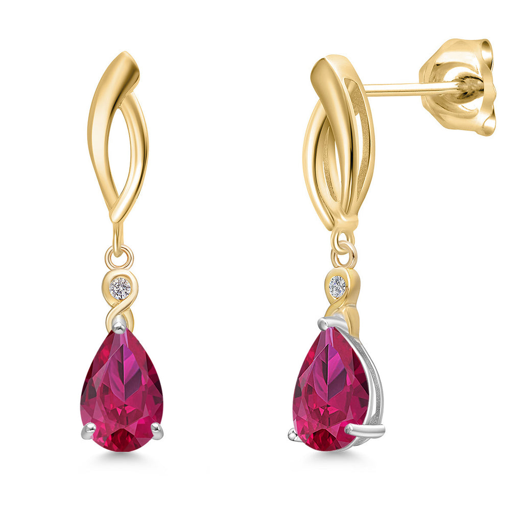Earrings in 925 Sterling Silver and 10K Yellow Gold