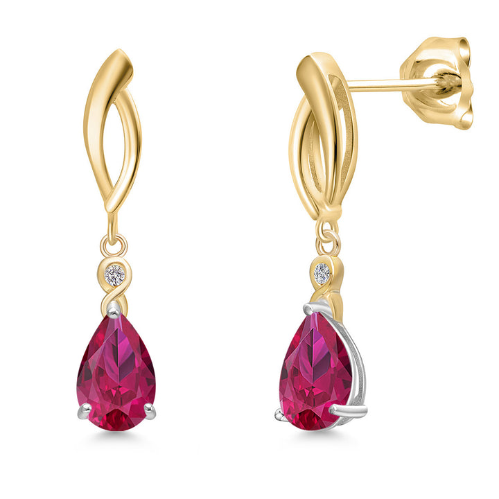 Earrings in 925 Sterling Silver and 10K Yellow Gold