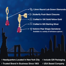 Earrings in 925 Sterling Silver and 10K Yellow Gold