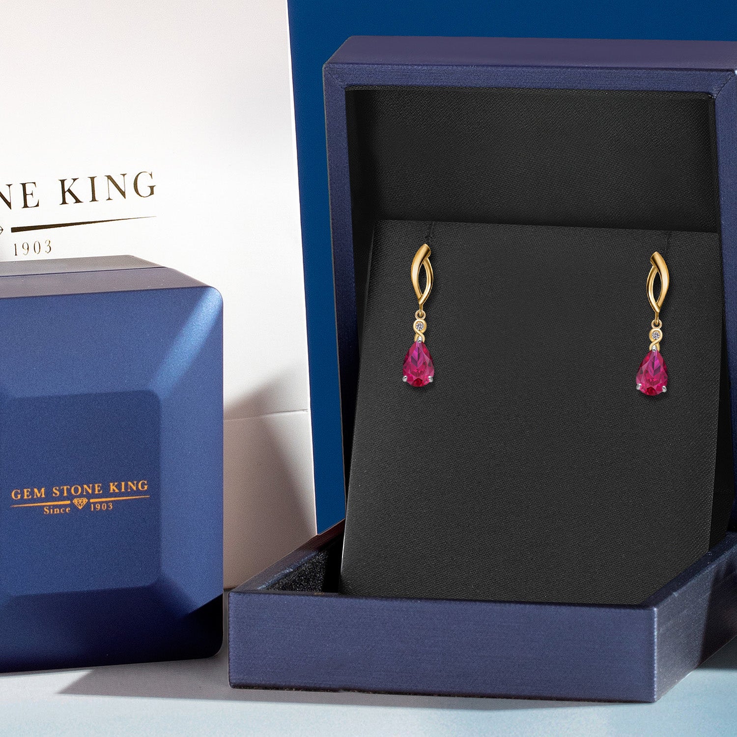 Earrings in 925 Sterling Silver and 10K Yellow Gold