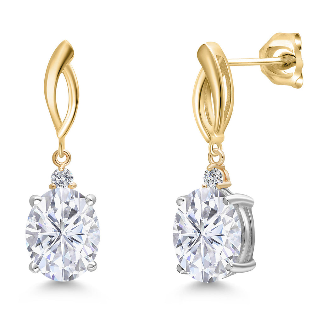 Earrings in 925 Sterling Silver and 10K Yellow Gold