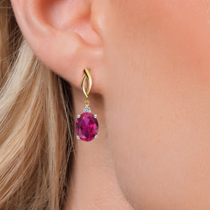 Earrings in 925 Sterling Silver and 10K Yellow Gold