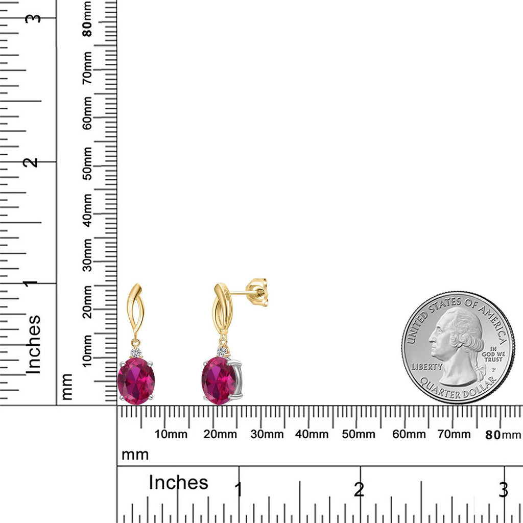 Earrings in 925 Sterling Silver and 10K Yellow Gold