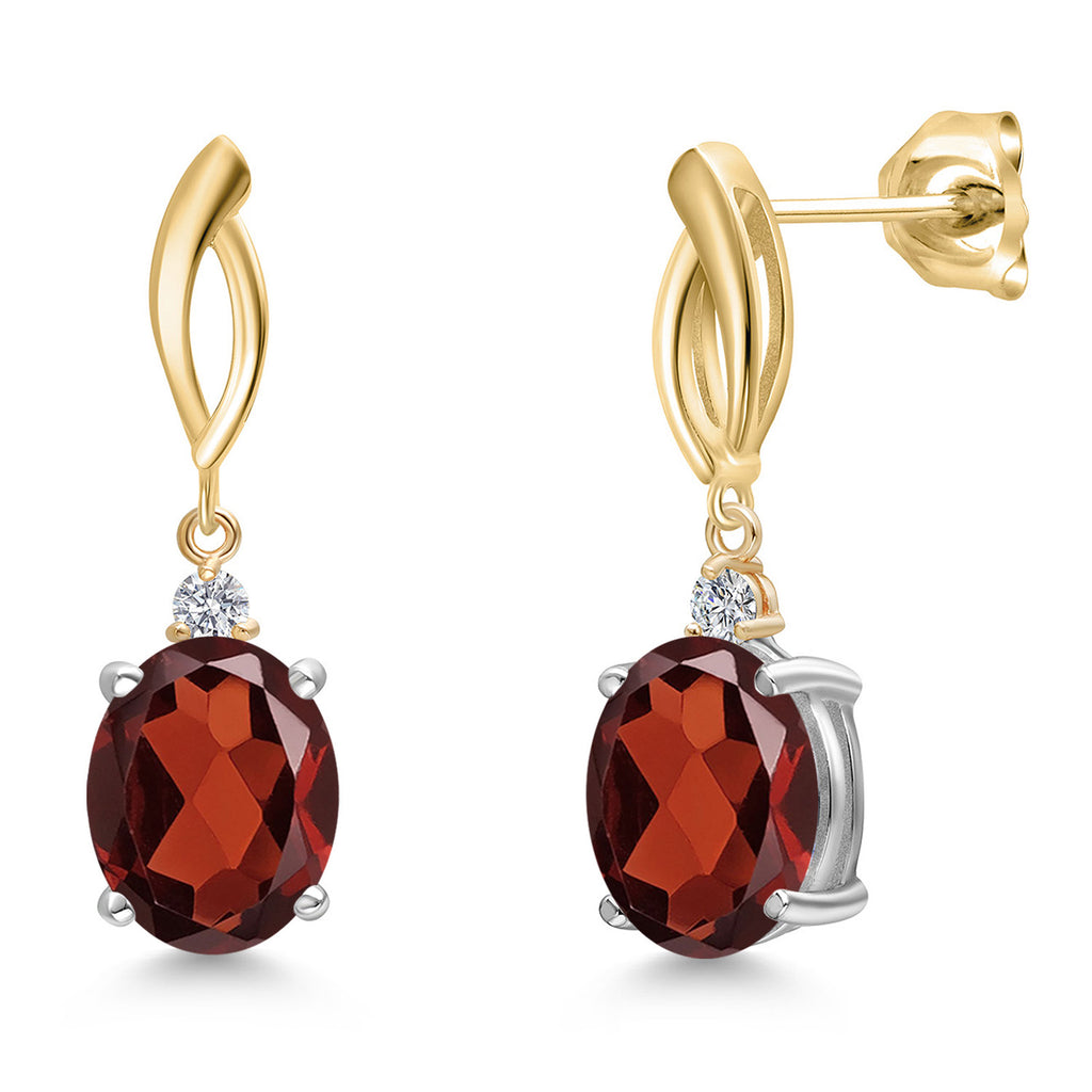 Earrings in 925 Sterling Silver and 10K Yellow Gold