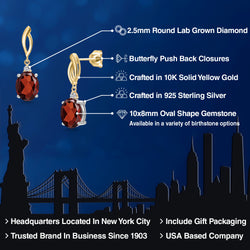 Earrings in 925 Sterling Silver and 10K Yellow Gold