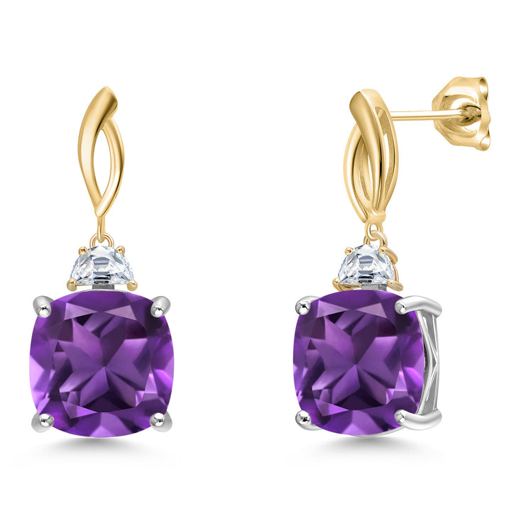 Earrings in 925 Sterling Silver and 10K Yellow Gold