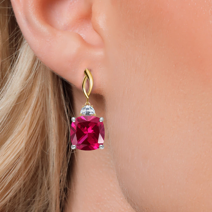 Earrings in 925 Sterling Silver and 10K Yellow Gold