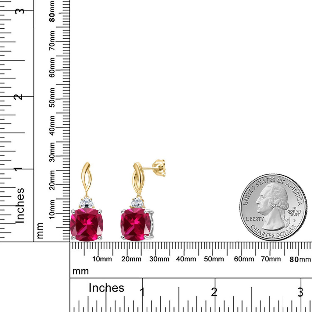 Earrings in 925 Sterling Silver and 10K Yellow Gold