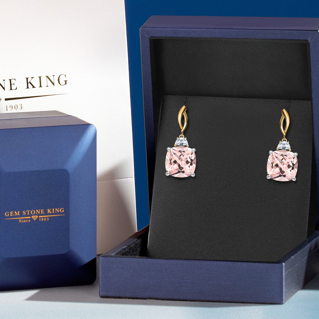Earrings in 925 Sterling Silver and 10K Yellow Gold