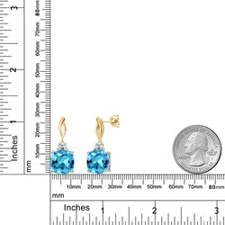 Earrings in 925 Sterling Silver and 10K Yellow Gold