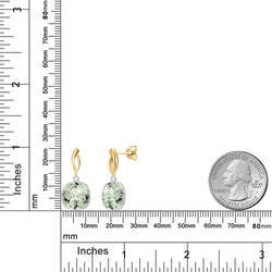 Earrings in 925 Sterling Silver and 10K Yellow Gold