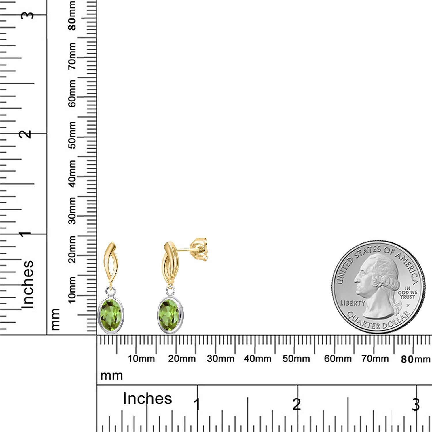 Earrings in 925 Sterling Silver and 10K Yellow Gold