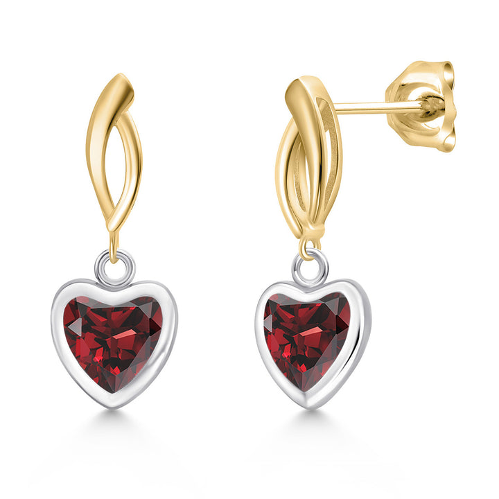 Earrings in 925 Sterling Silver and 10K Yellow Gold