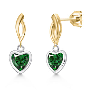 Earrings in 925 Sterling Silver and 10K Yellow Gold