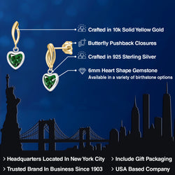 Earrings in 925 Sterling Silver and 10K Yellow Gold