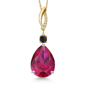 Pendant in 925 Sterling Silver and 10K Yellow Gold